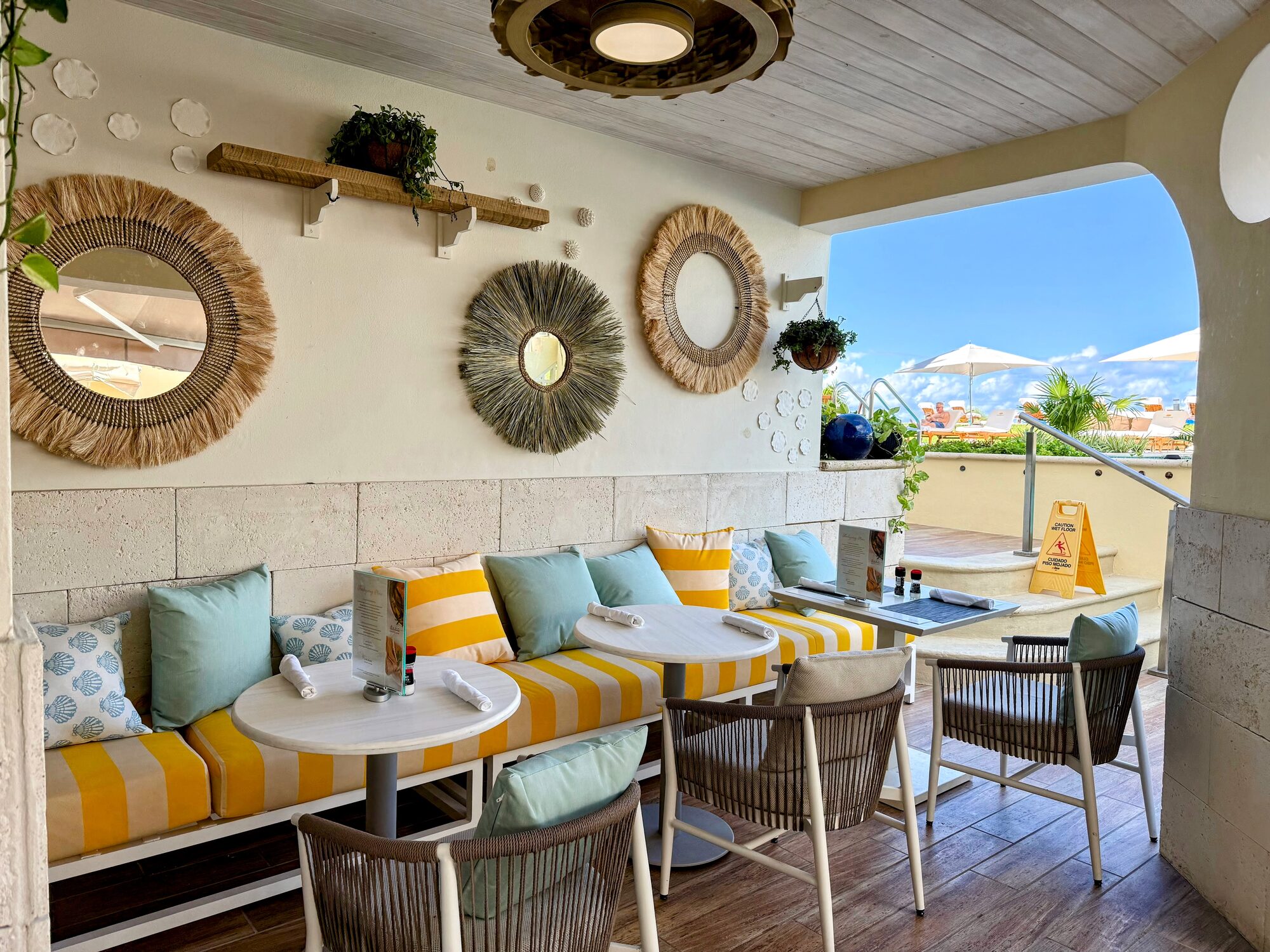 Pelago rooftop restaurant at Windsong Resort, Grace Bay